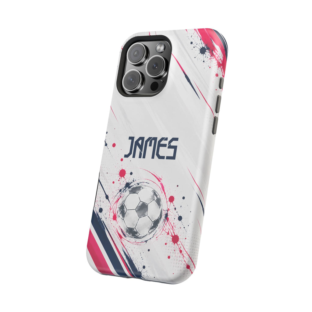 Personalized Soccer Magnetic Phone Case – Custom Name Football Design