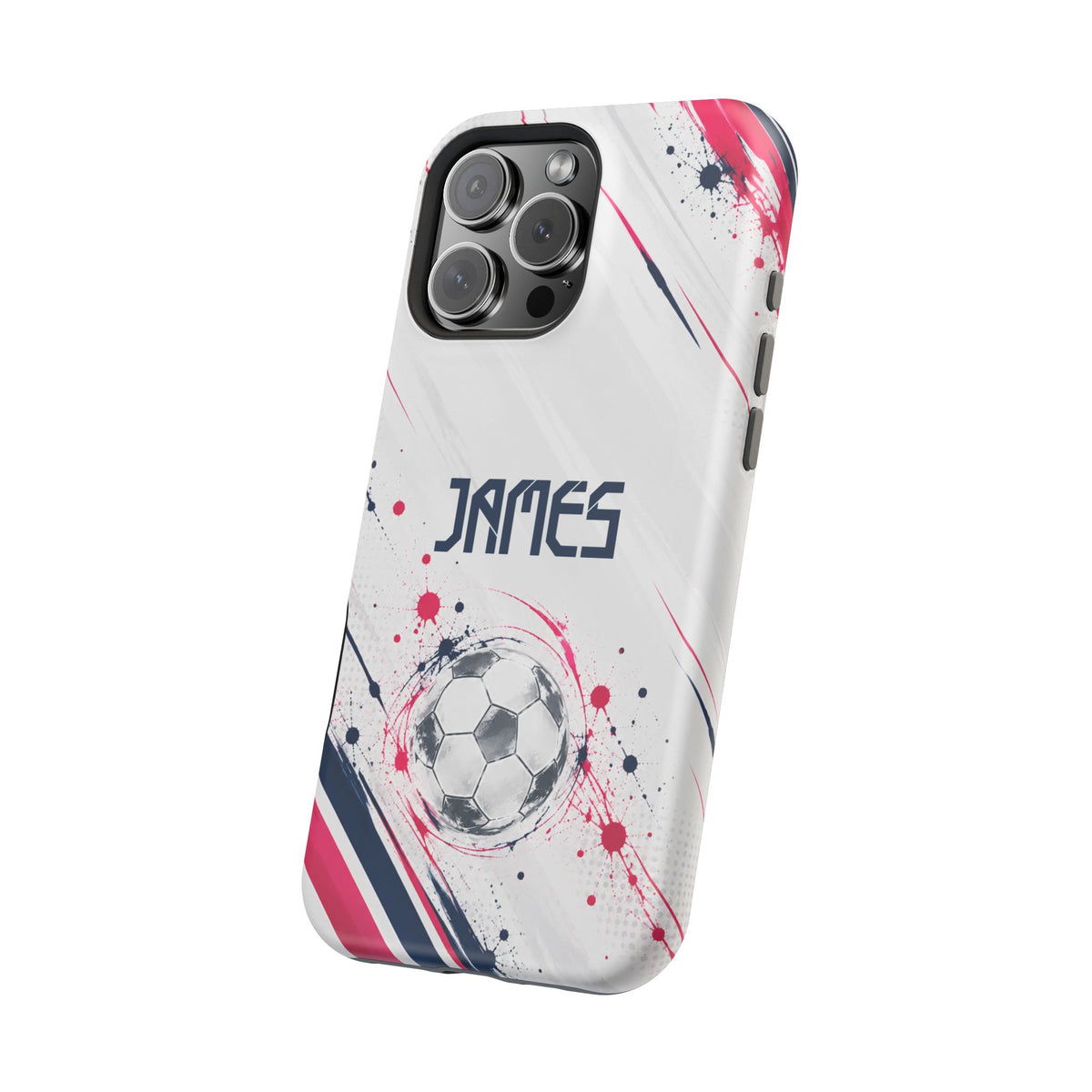 Personalized Soccer Magnetic Phone Case – Custom Name Football Design