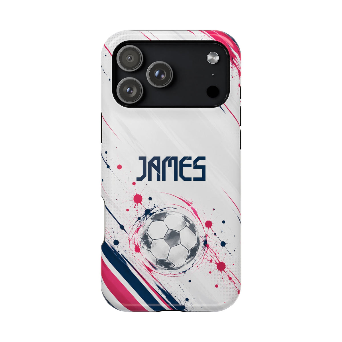 Personalized Soccer Magnetic Phone Case – Custom Name Football Design