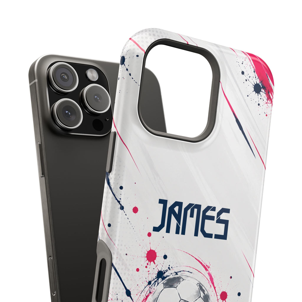 Personalized Soccer Magnetic Phone Case – Custom Name Football Design