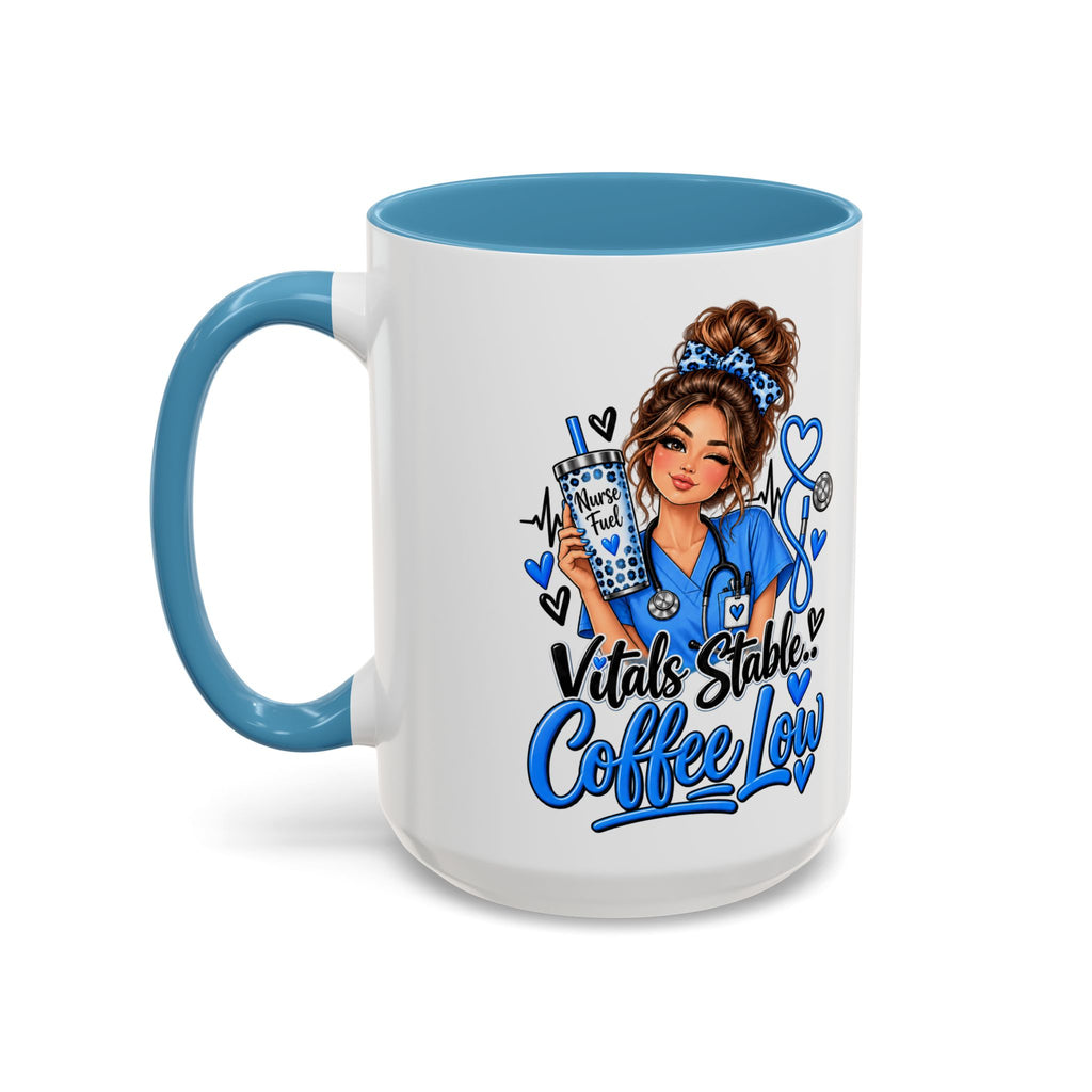 Vitals Stable Coffee Low Nurse Mug | Funny Nursing Coffee Cup for Nurses