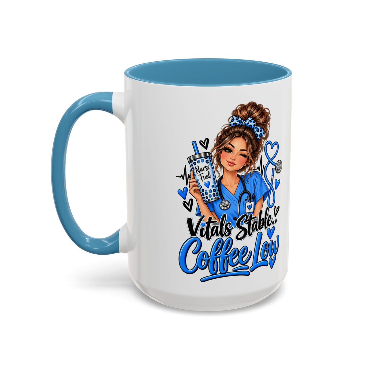Vitals Stable Coffee Low Nurse Mug | Funny Nursing Coffee Cup for Nurses