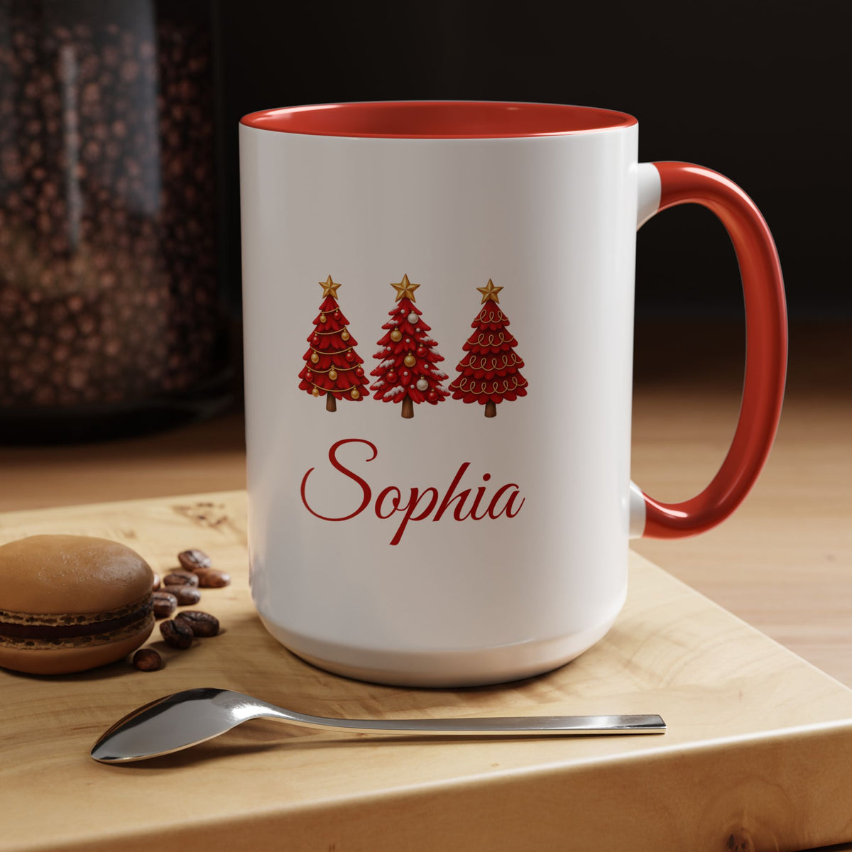 Personalized Name Christmas Tree Coffee Mug