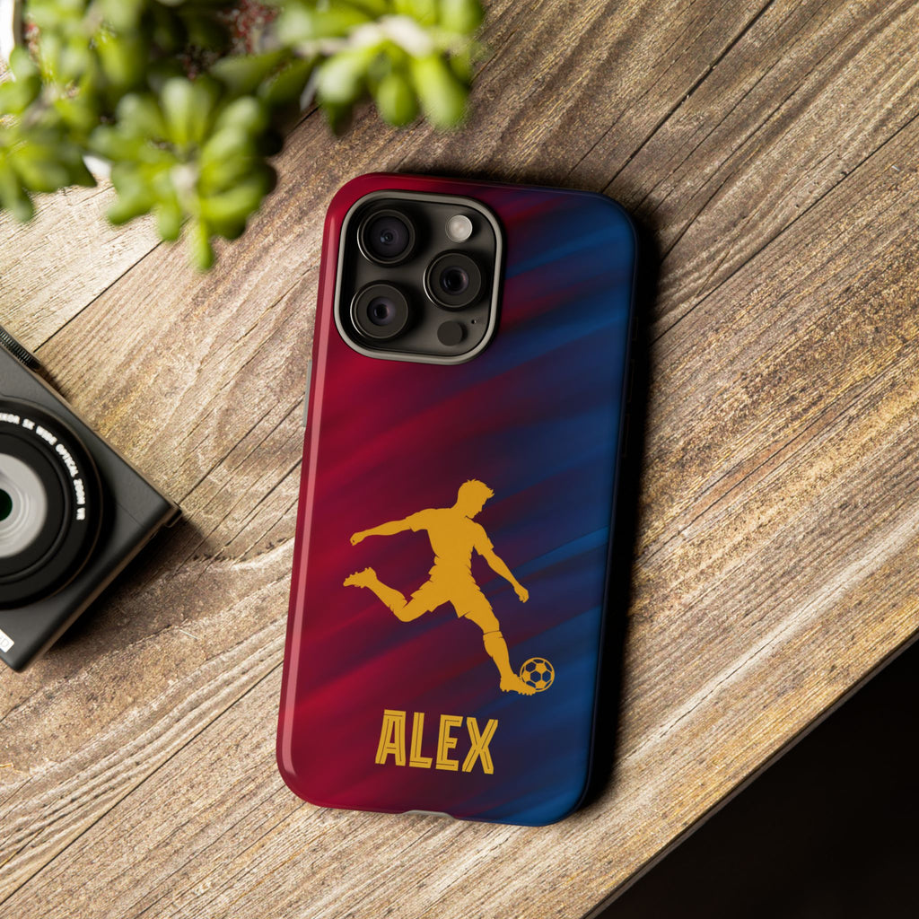 Personalized Football Phone Case - Custom Name Soccer Case - iPhone & Samsung Cover - Soccer Fan Gift