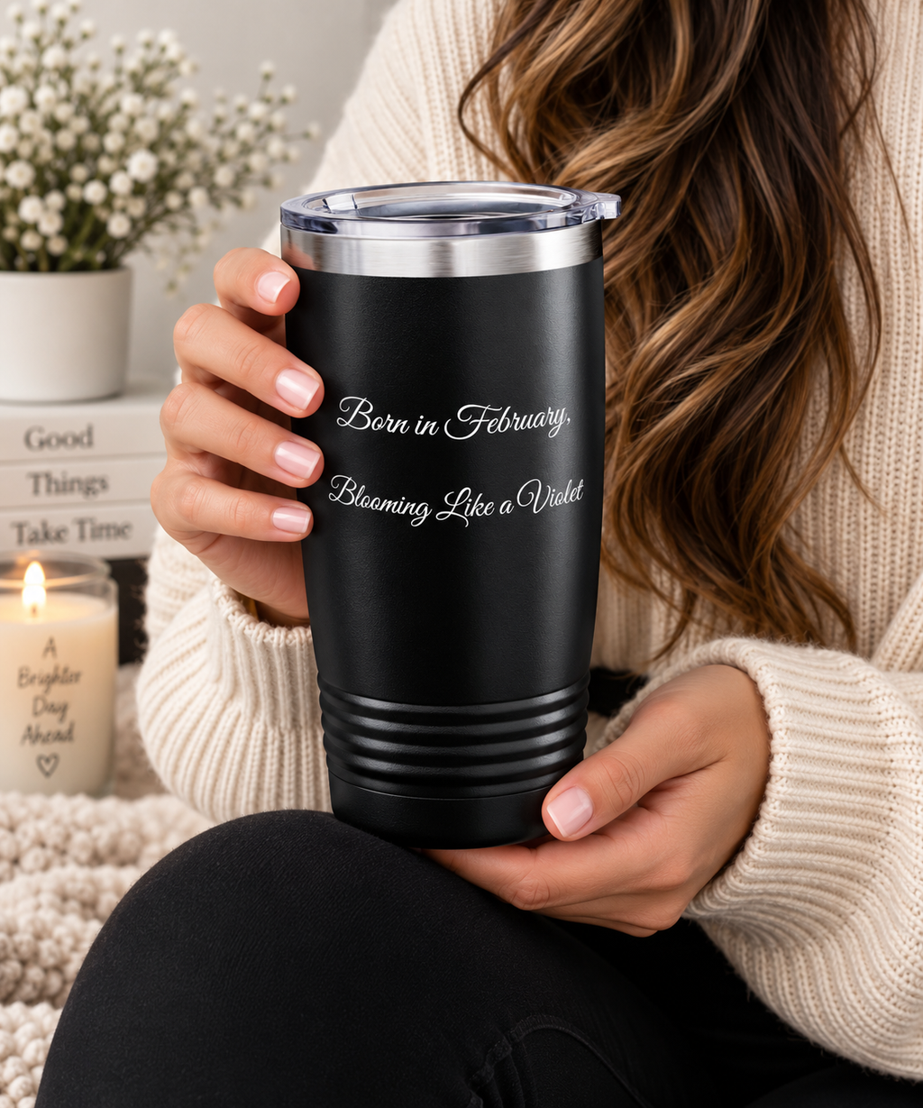Personalized Birth Flower Tumbler – Custom Birth Month Tumbler